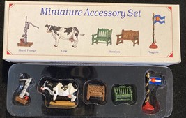 Liberty Falls 1997 Miniature Accessory Set Solid Pewter Hand Painted AH5... - $9.09
