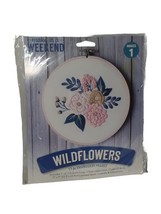 Leisure Arts Mini Maker Embroidery Kit Wildflowers Weekend Project 11 pcs - £5.07 GBP