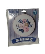 Leisure Arts Mini Maker Embroidery Kit Wildflowers Weekend Project 11 pcs - $6.79