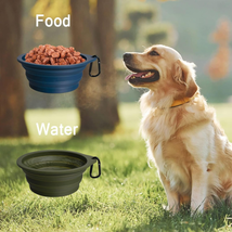  Large Silicone Collapsible Dog Bowls - 2 Pack, 34oz BPA-Free Foldable T... - £16.23 GBP