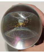 Robert Eickholt Art Glass Paperweight Iridescence Nebula Vortex Fountain... - $84.14
