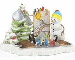 Lenox Weatherman Snowman Figurine Snowy Forecast Garden Birds Bywaters 6... - $77.00