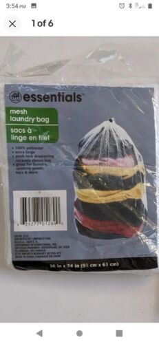 Essentials  2 Extra Large 36” x 24” Polyester Mesh Laundry Bags New  - $10.42