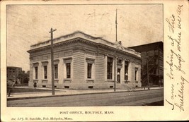 Post Office Holyoke Mass Massachusetts Ma -RPPC-UDB 1906 Postcard - BK55 - £5.43 GBP