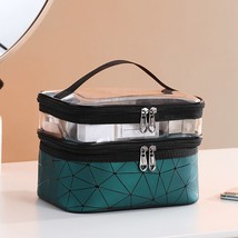 Double Transparent Cosmetic Bag Women Make Up Case Big Capacity Multifunctional  - £49.27 GBP