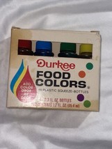 Durkee Food Color Set Box in Plastic Squeeze Bottles Expired for Display... - $7.48