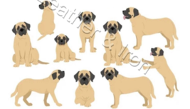 New English Mastiff Dog Design Vinyl Checkbook Cover Dogs - £6.88 GBP