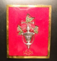 Lenox Christmas Ornament 2005 Bless This Home Doorknocker Silverplate Boxed - £7.11 GBP