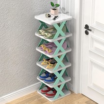 White Space Saving Diy Free Standing Shoes Storage Organizer For Small Entryway, - £28.63 GBP