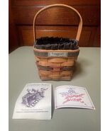 Longaberger Basket 1993 Inaugural Basket With Cloth Liner And Plastic In... - $661.93 MXN