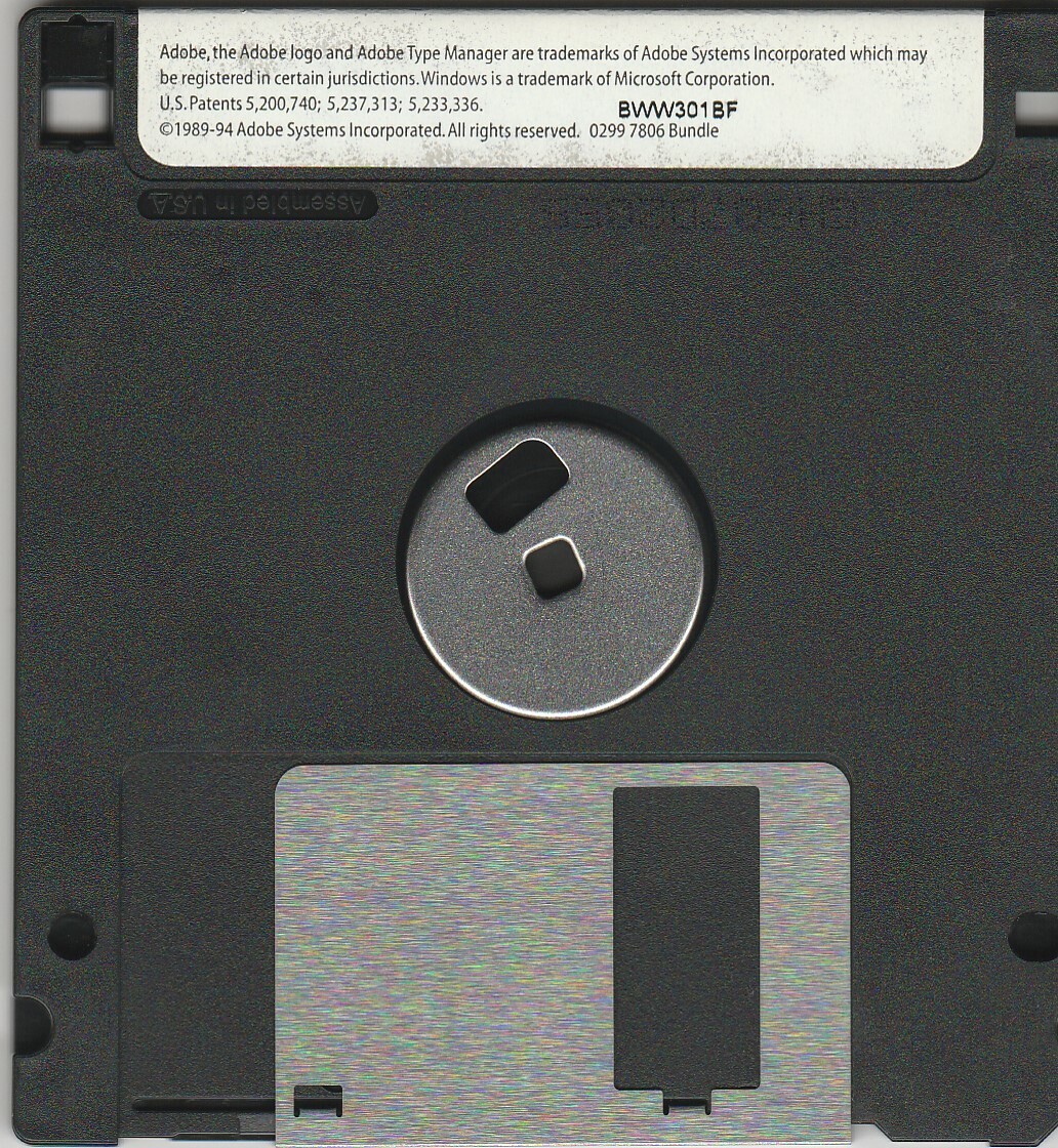 Adobe Type Manager Program Disk for Windows ~ 3.5" Disk ~ 1994 Item image 2
