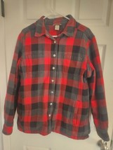 Duluth Trading Flannel Buffalo Plaid Lined Shirt Jacket Large - £27.15 GBP