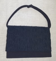 Navy Blue Evening Hand Bag/Purse with Short and Long Straps - used - $187.52 MXN