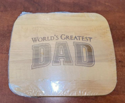Longaberger WoodCrafts TV Time Lid World's Greatest Dad New - $24.74