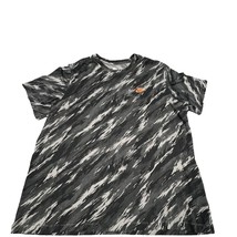 Nike Tee Mens 2XL Tall Black Camouflage Pattern Performance Orange Swoosh Top - £13.88 GBP