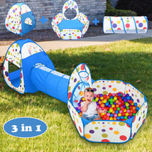 3 In 1 Kids Play Tent And Crawl Tunnel Child Pop Up Crawl Playhouse Toy ... - $64.19