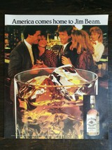 Vintage 1985 Jim Beam Kentucky Bourban Whiskey  Full Page Original Color Ad - £5.22 GBP
