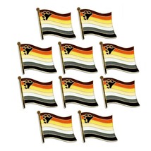 10 BEAR PRIDE FLAG PINS 0.5&quot; Lapel Pin Tie Tack LGBTQ Gay Brotherhood Se... - $242.42 MXN