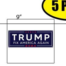 5 PACK 3.375"x9" TRUMP FIX AMERICA 2024 Sticker Decal Humor Funny Gift B... - $6.53