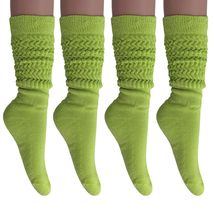 AWS/American Made Long Slouchy Scrunched Knee Socks 4 Pairs Shoe Size 5 to 10 (A - $22.75