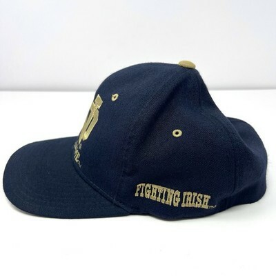 Vintage Notre Dame Starter Hat Starfit Fitted Hat 7-7 3/4” Wool Blend Navy Cap Item image 3