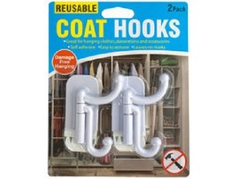 Reusable Coat Hooks Set (2 pack) - Great For Hanging Clothes! - £4.81 GBP