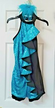 NEW Weissman Dance Costume Adult Medium (MA) Blue Sparkle/Black  + Bonus  - £16.58 GBP