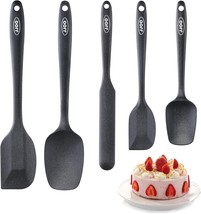 Silicone Spatula Set, 5 Pack Heat Resistant Silicone Rubber Spatula for ... - £9.56 GBP