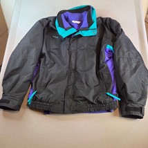 Vintage Columbia Bugaboo 3-in-1 Men’s L Jacket Black Teal Purple Retro S... - $54.95