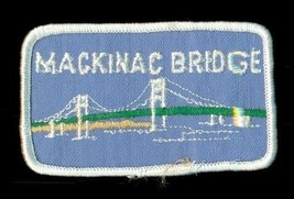 Vintage Travel Souvenir Embroidery Patch Michigan Mackinac Bridge - £7.73 GBP
