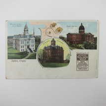 Postcard Salem Oregon State Capitol Willamette University &amp; Court House Antique - £7.84 GBP