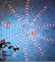 Way To Celebrate Halloween SPIDER-WEB Mini Lights W/ SPIDER REFLECTORS -... - $9.19