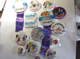 Asst of Disneyland Pin Back Buttons from Conventions 1980&#39;s &amp; WDW - £7.94 GBP