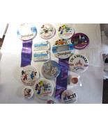 Asst of Disneyland Pin Back Buttons from Conventions 1980&#39;s &amp; WDW - $13.49 CAD