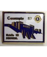 Vintage Lions Club Lapel Pin District 115 Portugal 1987 Blue White Gold ... - $16.00