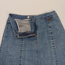 Talbots Women's Blue Cotton A-Line Denim Skirt Pockets Size 8 Waist 29" image 9