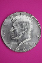 Gem BU 1969 D John F Kennedy Half Dollar 40% Silver Same Coin In Pics TOM 03 - £9.22 GBP