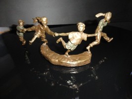 Mark Hopkins " Crack the Whip" Bronze Sculpture 11" x 4" x4" image 4