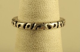 Vintage Sterling Signed 925 Silpada Thai Tribal Ornate Filigree Stackable Ring 6 - £29.60 GBP