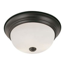 Trans Globe Rubbed Oil Bronze 2-Light Flush Mount Light 13718ROB - £19.29 GBP