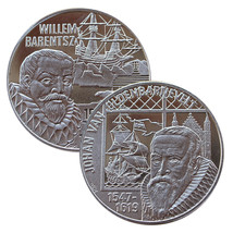 Netherlands 2 Coins Lot 5 Euro Barentsz 1996 Van Oldenbarnevelt 1997 04295 - £28.73 GBP