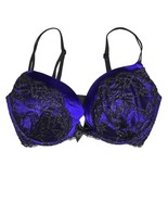 VS Victoria&#39;s Secret Very Sexy Plunge Lace Padded Bra Deep Purple Black ... - $34.19 CAD