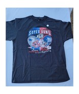 Super Bowl 2008 XLII Shirt XLarge Black Tee Reebok Patriots Giants NFL F... - £20.21 GBP