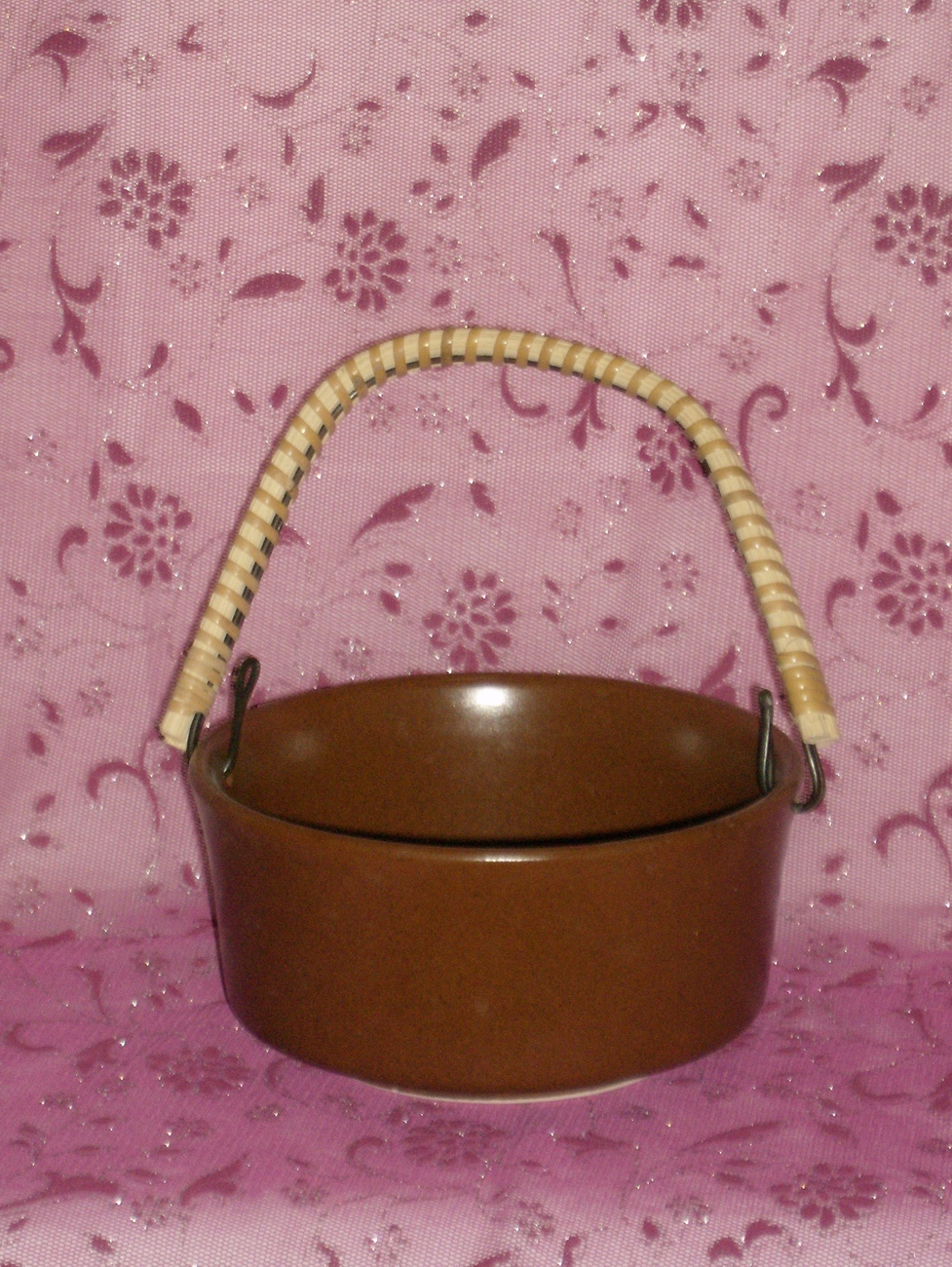 Vintage Retro Brown Ceramic FTD FTDA Planter Bowl 1986  - $8.99