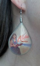 ALOHA HAWAII DANGLE THREAD EARRINGS MULTICOLOR FASHION JEWELRY UKULELE F... - £11.34 GBP