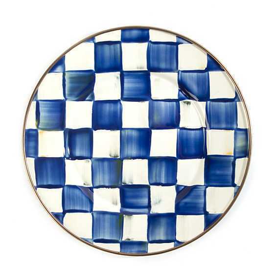 1 Mckenzie Childs 10' Royal Blue Check Dinner Plate 12 available RETIRED - $85.00