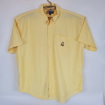 Chaps Ralph Lauren Yellow XL Short Sleeve Button Down Shirt EUC - £11.02 GBP