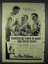 1940 Pabst Blue Ribbon Beer Ad - £14.72 GBP