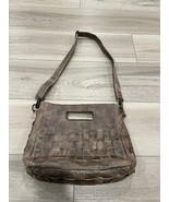 Bedstu Bed Stu Orchid Distressed Woven Handbag Crossbody Shoulder Bag Le... - $273.96 CAD