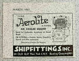 1947 Print Ad Aerolite Air Cooled Engines for Boats New York,NY - £8.03 GBP